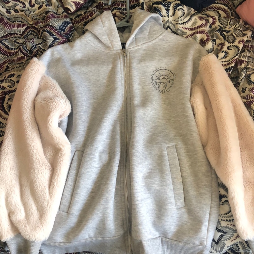 zip up jacket “make today an adventure”